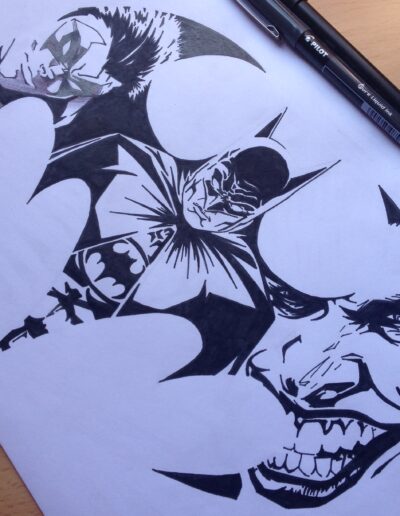 Boceto de Batman para ropa